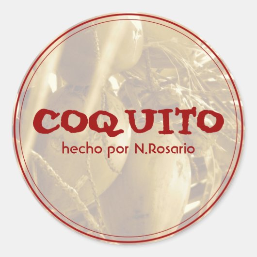 Coquito Ronde Sticker (Voorkant)