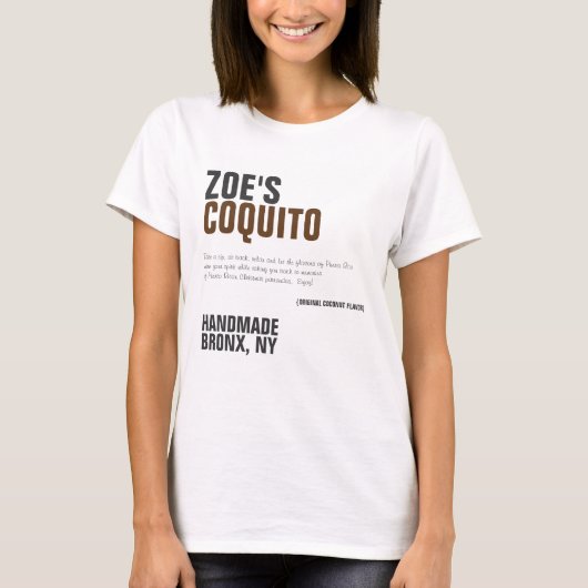 Coquito Rustic Modern Adverteren T-shirt (Voorkant)