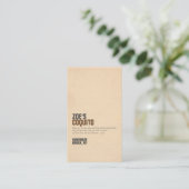 Coquito Rustic Modern Visitekaartje (Staand voorkant)