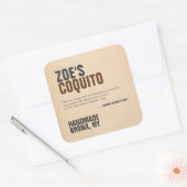 Coquito rustiek modern vierkante sticker (Envelop)