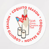 Coquito Season Bottle Label Personalize Text (Design 1)