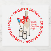 Coquito Season Liquor Bottle Labels Custom Text Likeurfles Etiket (Enkel label)