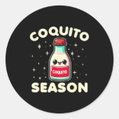 Coquito Season - Puerto Rican Coquito Christmas Ronde Sticker (Voorkant)