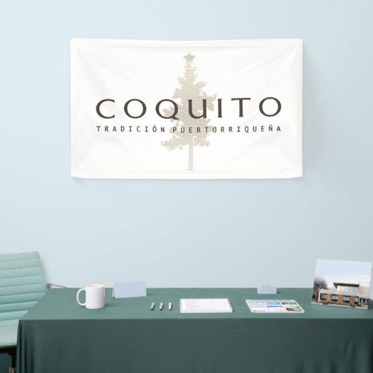 Coquito Tradicion Puertorriquena Advertise Spandoek (Beurs)