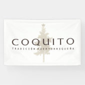 Coquito Tradicion Puertorriquena Advertise Spandoek (Horizontaal)