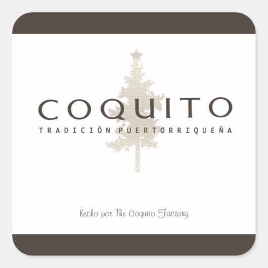 Coquito Tradicion Puertorriquena Vierkante Sticker (Voorkant)