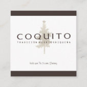 Coquito Tradicion Puertorriquena Vierkante Visitekaartje (Voorkant)