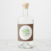 Coquito Vegan Coconut Beverage Classic Round Stick Likeurfles Etiket (Voorkant)