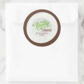 Coquito Vegan Coconut Beverage Ronde Sticker (Tas)