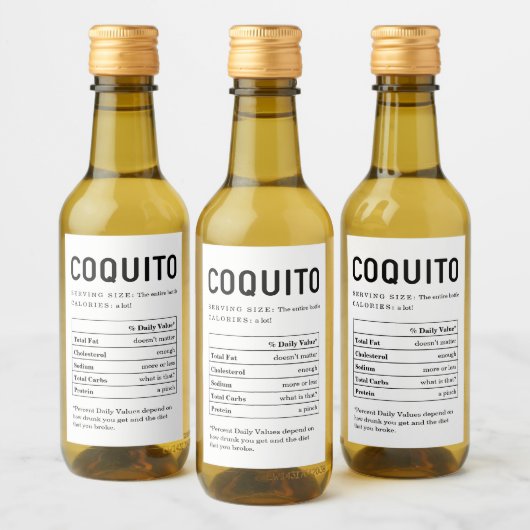 Coquito Voedingswaarde Informatie Feiten Flesetike Wijn Etiket (Flessen)