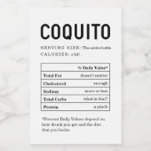 Coquito Voedingswaarde Informatie Feiten Flesetike Wijn Etiket (Enkel label)