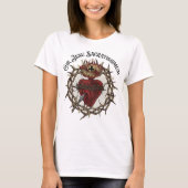 Cor Jesu Sacratissimum Heilig Hart van Jezus T-shirt (Voorkant)