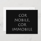 Cor nobile cor immobile briefkaart (Voorkant / Achterkant)