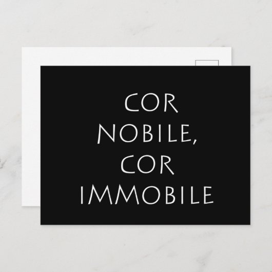 Cor nobile cor immobile briefkaart (Voorkant / Achterkant)