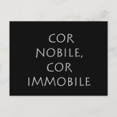 Cor nobile cor immobile briefkaart (Voorkant)