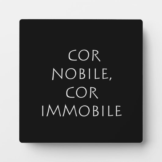 Cor nobile cor immobile fotoplaat (Voorkant)