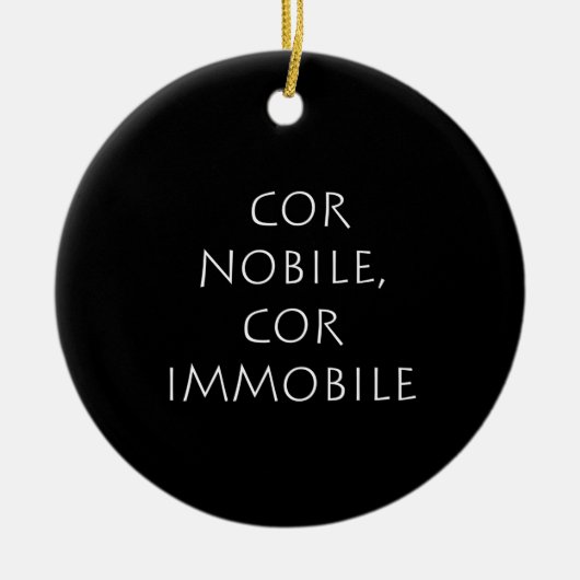 Cor nobile cor immobile keramisch ornament (Voorkant)