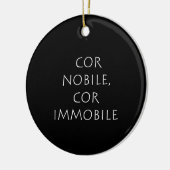 Cor nobile cor immobile keramisch ornament (Links)