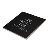 Cor nobile cor immobile tegeltje (Zijkant)