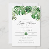 CORA Baby shower van tropisch bekken palm Leaf Kaart (Voorkant)