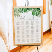 CORA Elegant Waterverf Palm Leaf Seating Chart Poster