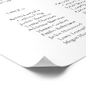 CORA Elegant Waterverf Palm Leaf Seating Chart Poster (Hoek)