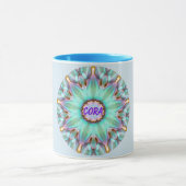 CORA ~ Gepersonaliseerde Paua Shell fractal ~ Mok (Midden)