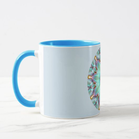 CORA ~ Gepersonaliseerde Paua Shell fractal ~ Mok (Links)