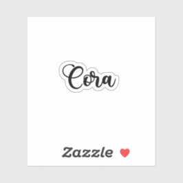 Cora Naam - Handgeschreven kalligrafie Sticker