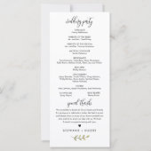 CORA Peach Floral Wedding Programme (Achterkant)