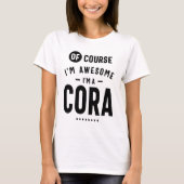 Cora Personalized Name Birthday T-shirt (Voorkant)