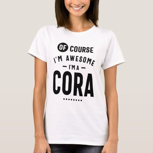 Cora Personalized Name Birthday T-shirt (Voorkant)