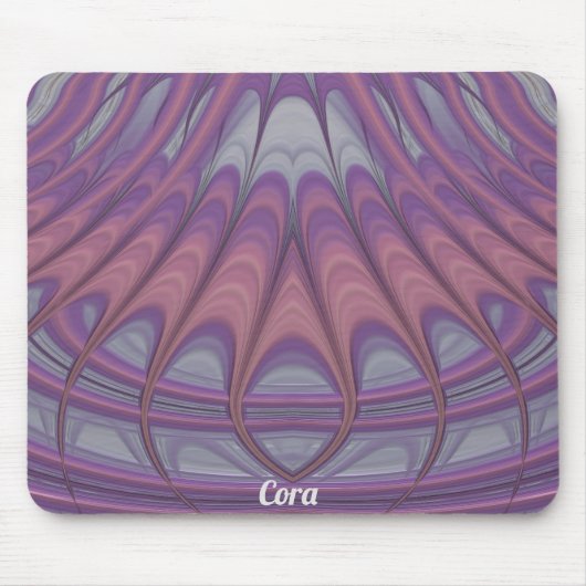 CORA ~ Roze lavender en Paars design Muismat (Voorkant)