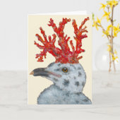 Cora the gull chick card kaart (Gele Bloem)