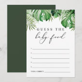 CORA Tropical Baby Food Baby shower Game Kaart (Voorkant / Achterkant)