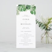 CORA Tropical Beach Bestemming Trouwprogramma Programmakaart (Staand voorkant)