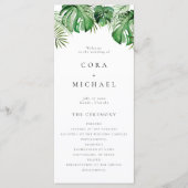 CORA Tropical Beach Bestemming Trouwprogramma Programmakaart (Voorkant)