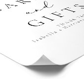 CORA Tropical Beach Palm Leaf Card en Gifts Sign Poster (Hoek)