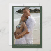 CORA Tropical Beach Palm Leaf Save the Date  Kaart (Achterkant)