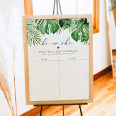 CORA Tropisch Geslacht Onthullen Guess Stembord Poster