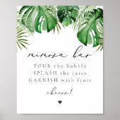 CORA Tropisch Palm Beach Themaposter voor Mimosa B Poster (Voorkant)