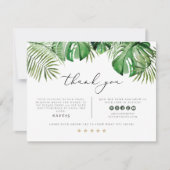 CORA tropisch strand palm klein bedrijf bedankt Kaart (Voorkant)