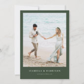 CORA Tropisch strand palmblad foto save the date Kaart (Achterkant)