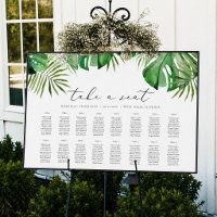 CORA Tropische Aquarel Palmblad Zitplaatskaart