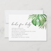 CORA Tropische Beach Palm Books for Baby Kaart (Voorkant)