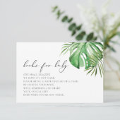 CORA Tropische Beach Palm Books for Baby Kaart (Staand voorkant)