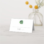 CORA tropische Waterverf Palm Leaf Simple Minimal Plaatskaartje (Voorkant)