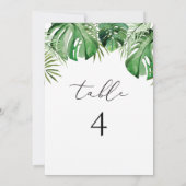 CORA Tropische Waterverf Palmblad Tafelnummer (Achterkant)