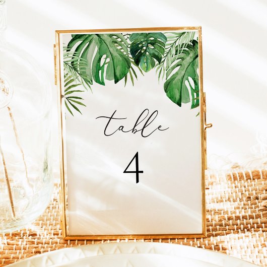 CORA Tropische Waterverf Palmblad Tafelnummer