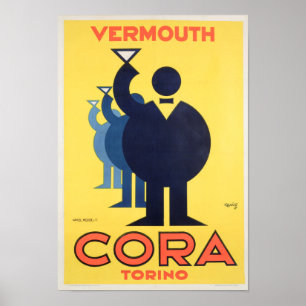 Cora Vermouth Torino -  Adverteren Poster
